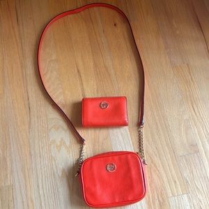 Lightly used, excellent condition Michael Kors crossbody purse & wallet